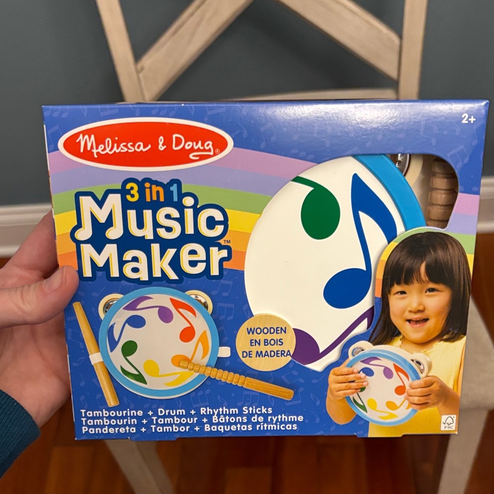 Melissa & Doug 3-in-1 Music Maker - Blue and White